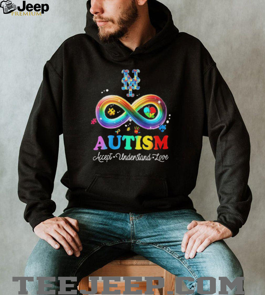 New York Baseball Autism Awareness Infinity Rainbow Accept Understand Love T Shirt