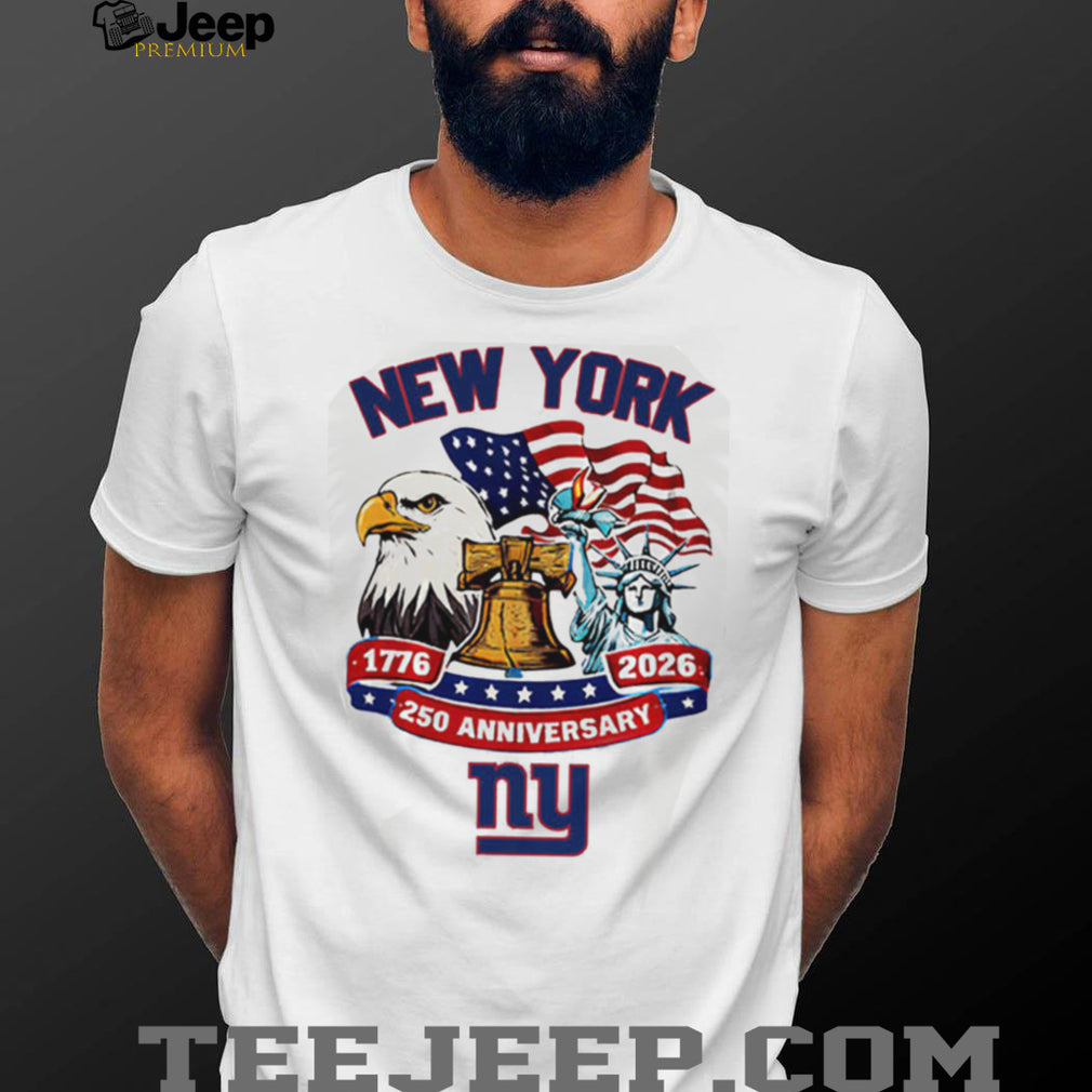 New York Giants Custom Name America’s 250th Anniversary Patriotic V Neck T Shirt