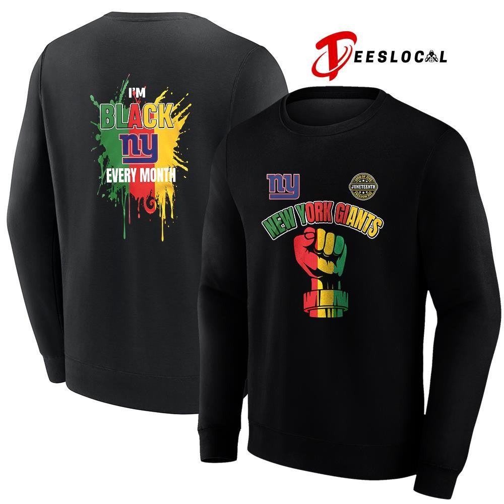 New York Giants x Juneteeth freedom I’m black every month icon shirt