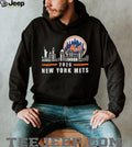 New York Mets 2026 Roster Skyline Word Art Baseball T Shirt