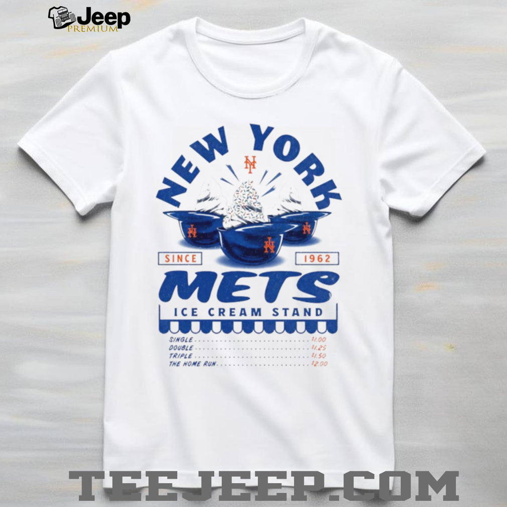 New York Mets Ice Cream Stand Retro Baseball Logo T Shirt