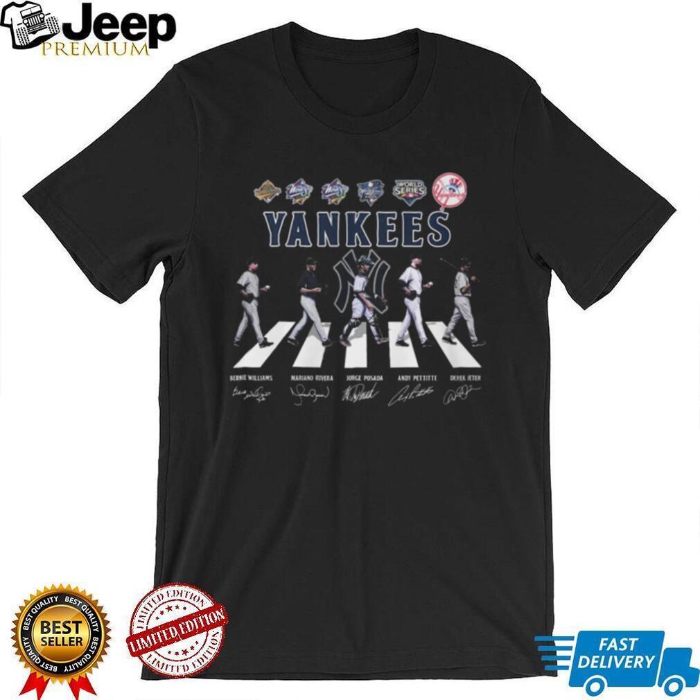 New York Yankees Abbey Road Legends Signatures T Shirt