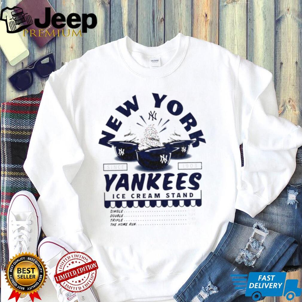 New York Yankees Ice Cream Stand Retro Baseball Logo T Shirt