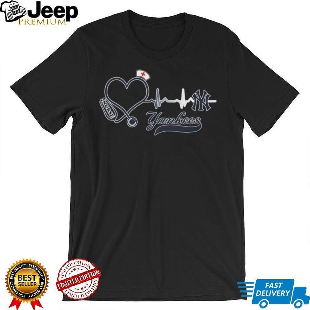 New York Yankees Nurse Heartbeat Stethoscope MLB Baseball Fan T Shirt