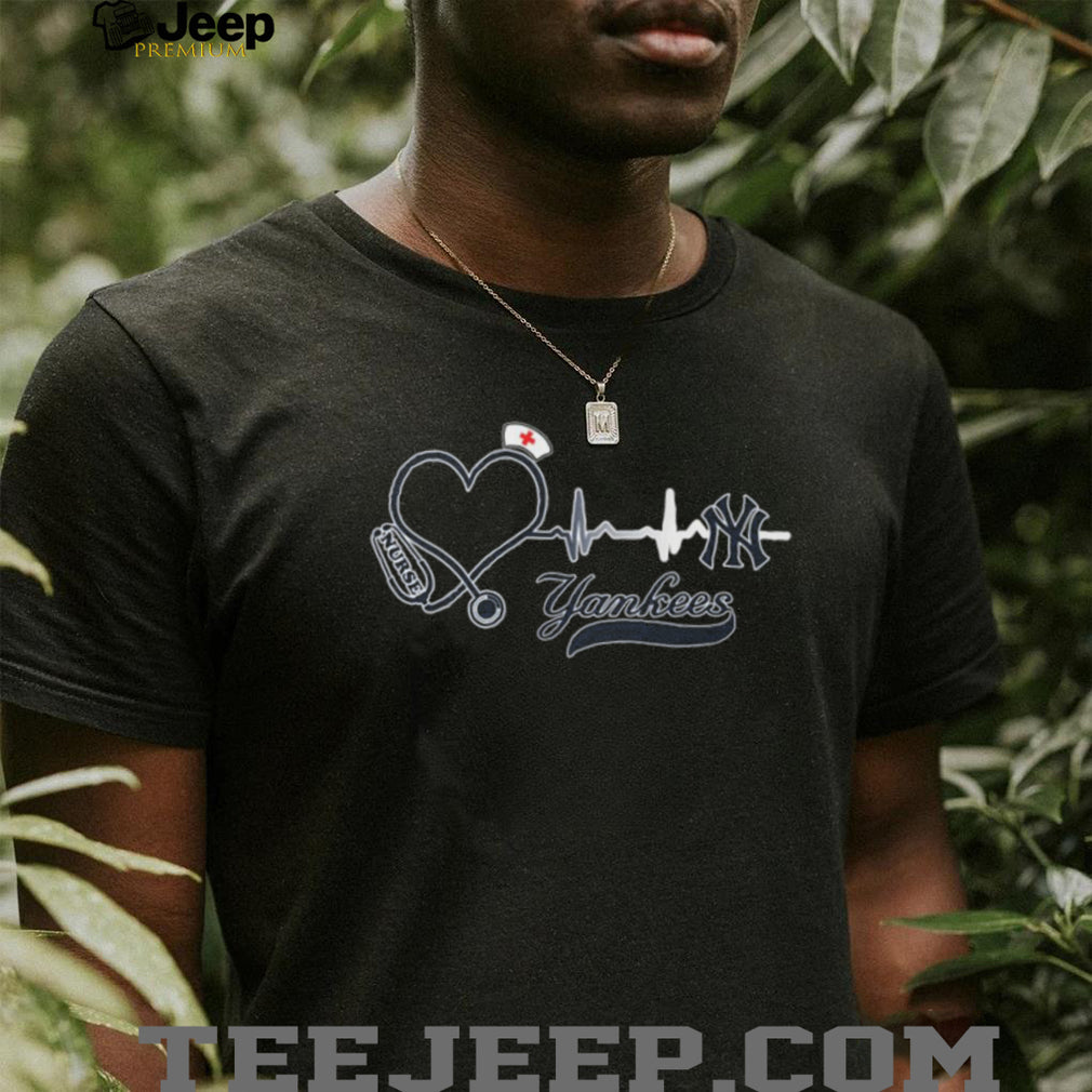New York Yankees Nurse Heartbeat Stethoscope MLB Baseball Fan T Shirt