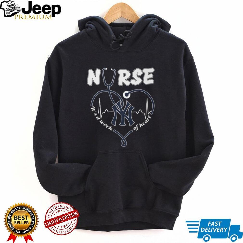 New York Yankees Nurse It’s A Work Of Heart Stethoscope T Shirt