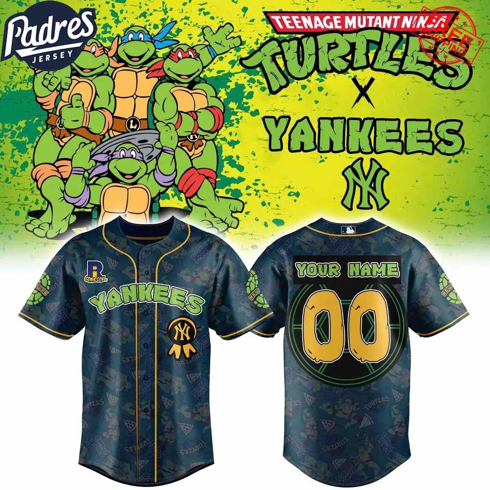 New York Yankees x Ninja Turtles Baseball Jersey - Padres Jersey Oasis: Elevate Your Baseball Style Game T-Shirts,...