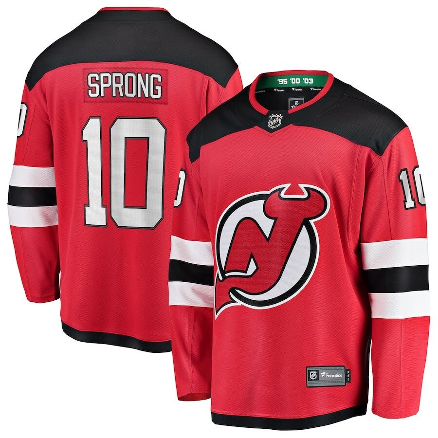 New Jersey Devils #10 Daniel Sprong Home Breakaway Jersey - Red