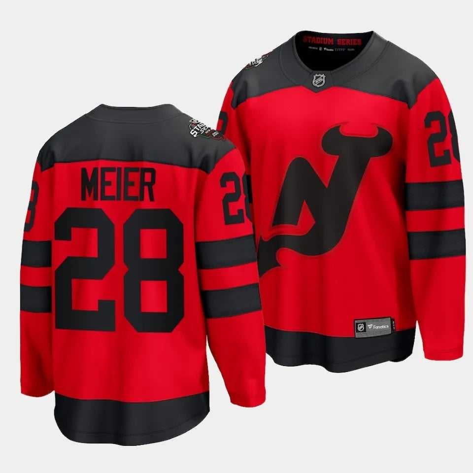 New Jersey Devils #28 Devils Timo 2024 NHL Stadium Series Jersey Red