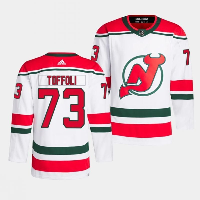 New Jersey Devils #73 tyler toffoli heritage primegreen authentic pro white jersey