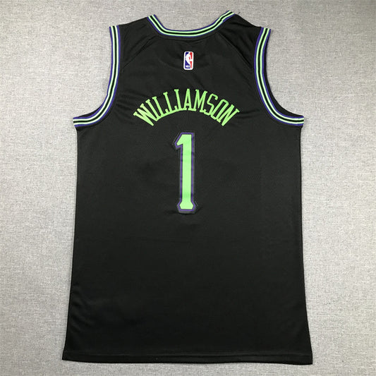 New Orleans Pelicans #1 Zion Williamson Pelicans 1 Black City S-XXL Style 1