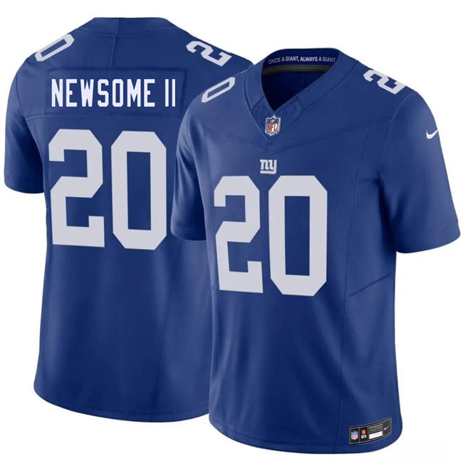 New York Giants #20 Greg Newsome II Blue 2026 F.U.S.E. Vapor Untouchable Limited