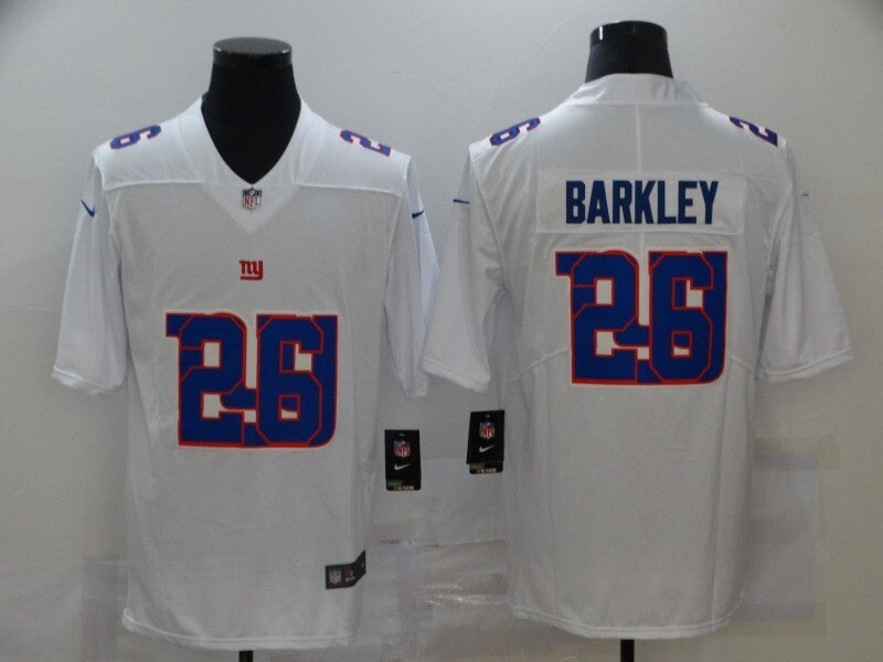New York Giants #26 Saquon Barkley White Shadow 300