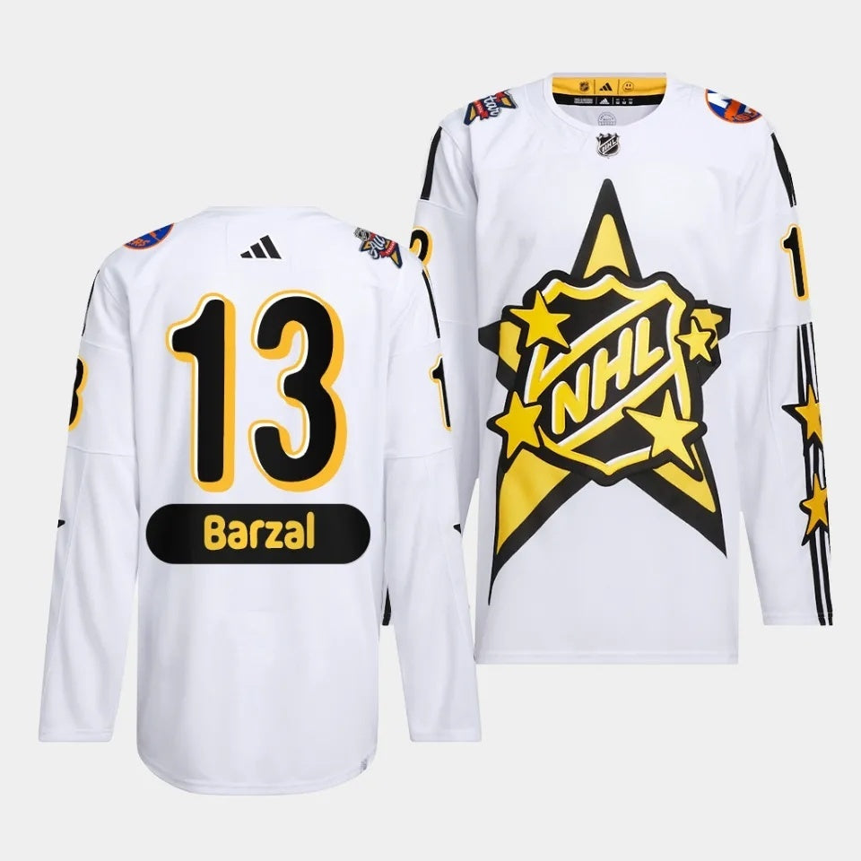 New York Islanders #13 Mathew Barzal 2024 NHL All-Star White Jersey Style 1