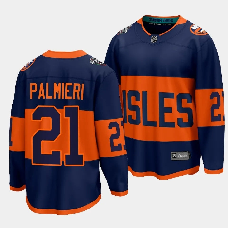 New York Islanders #21 Kyle Palmieri 2024 NHL Stadium Series Jersey – Navy
