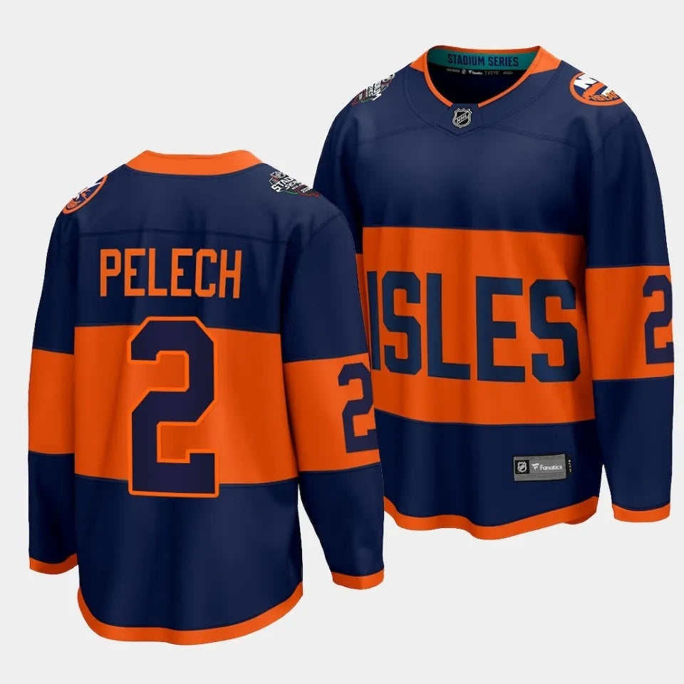New York Islanders #2 Adam Pelech 2024 NHL Stadium Series Jersey – Navy