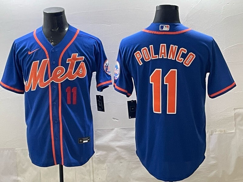 New York Mets #11 Jorge Polanco Mets Adult Style 2