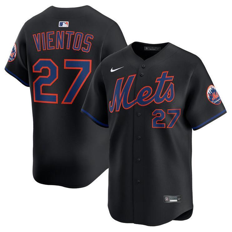 New York Mets #27 Mark Vientos Black Alternate Limited Stitched Baseball Jersey