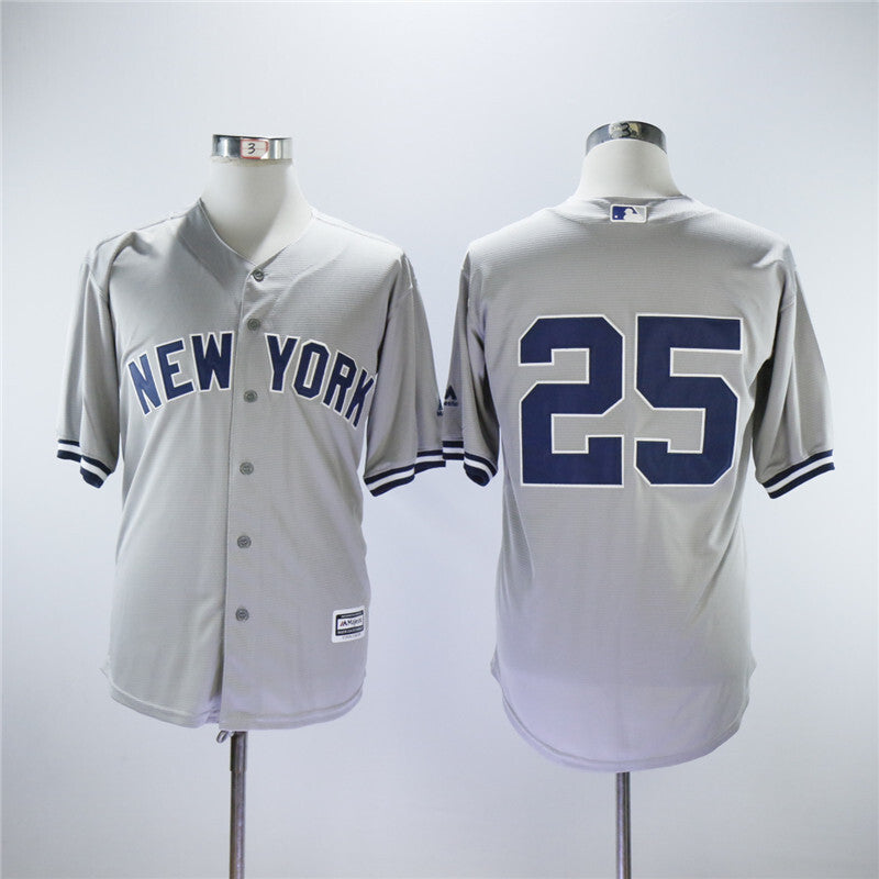 New York Yankees #25 Gleyber Torres Yankees 25 Gray Fan