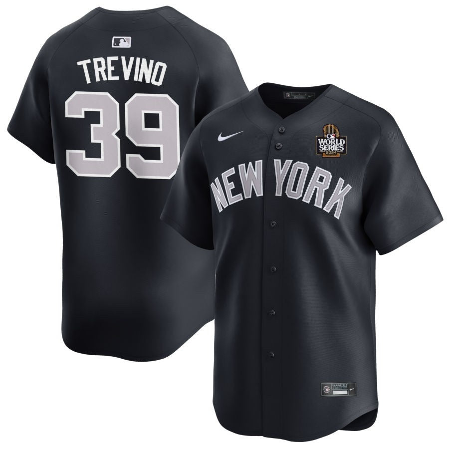 New York Yankees #39 Jose Trevino 2024 World Series Alternate – Navy