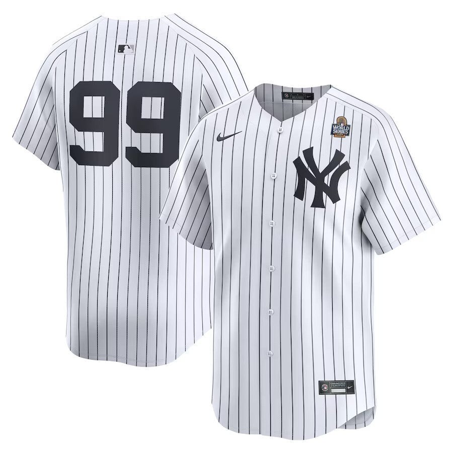 New York Yankees #99 Aaron Judge 2024 World Series Home Limited Player Jersey - White