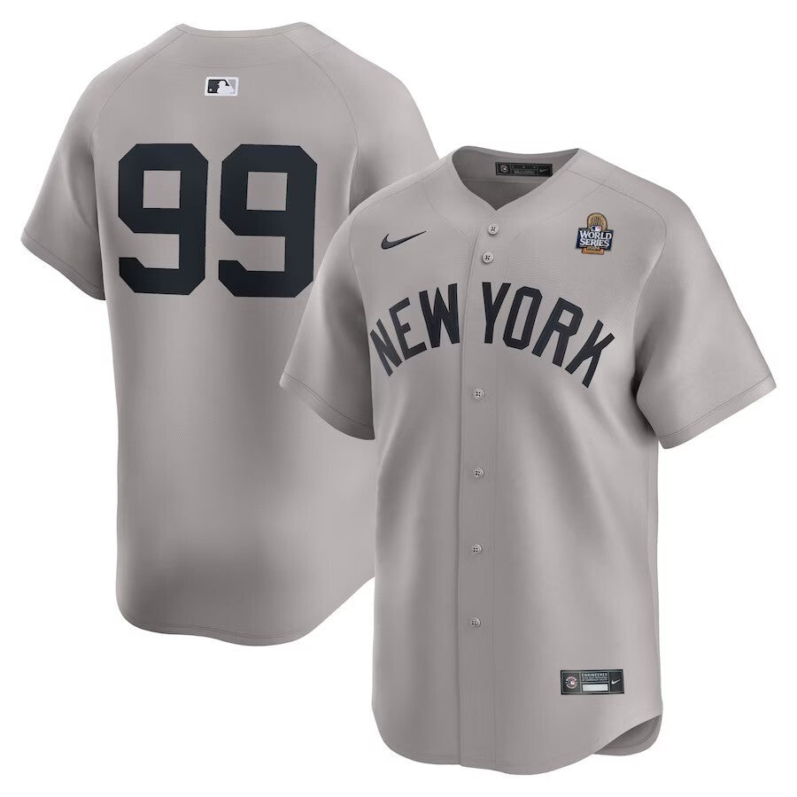 New York Yankees #99 Aaron Judge 2024 World Series Limited Player Jersey - Gray