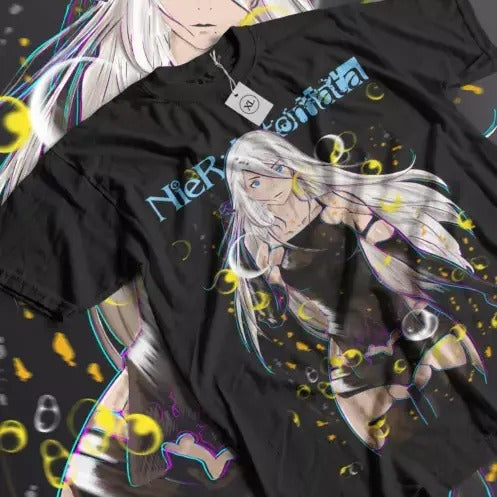 Nier Automata T-Shirt YoRHa 2A Anime Waifu Girl,Cyber Punk T-shirt All Size