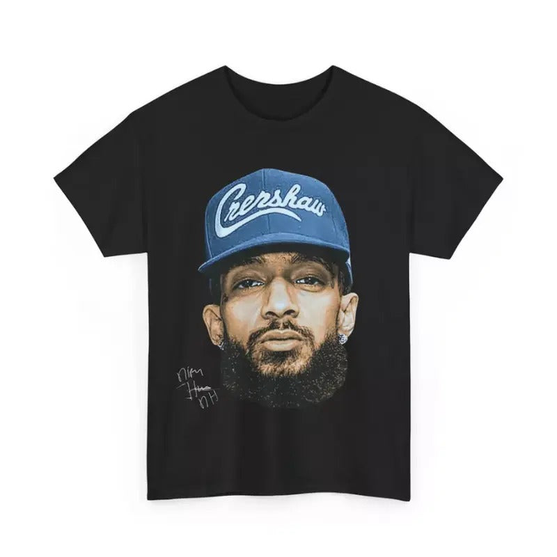 Nipsey Cap Graphic T-Shirt, Hip Hop Tribute Tee, Cotton Crew Neck T-Shirt, Unisex Shirt for Men, for Women, Streetwear...
