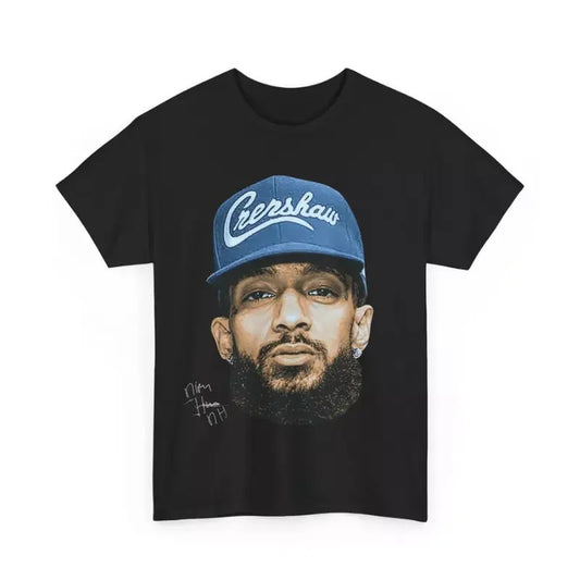 Nipsey Cap Graphic T-Shirt, Hip Hop Tribute Tee, Cotton Crew Neck T-Shirt, Unisex Shirt for Men, for Women, Streetwear...