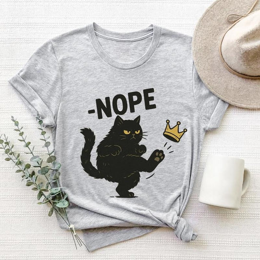 No Kings in America Black Cat Shirt, No Kings Shirt, Funny Political Meme T-Shirt, Patriotic Shirt, Lady Liberty Shirt, Social Justice Shirt