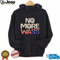 No More Wars Peace Sign American Flag Distressed Vintage T Shirt