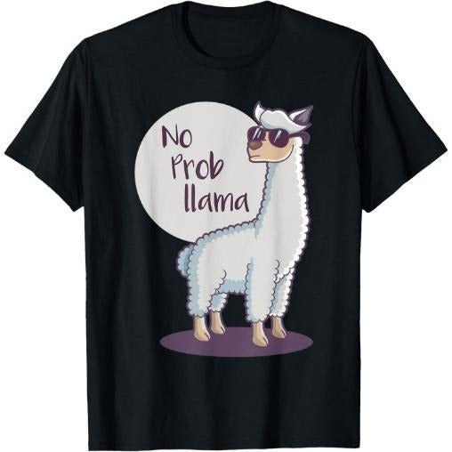 No Prob Llama Cute Funny Cool Alpaca Lamma T-Shirt Made in USA Hoodie, Sweatshirt | WearSparks.com