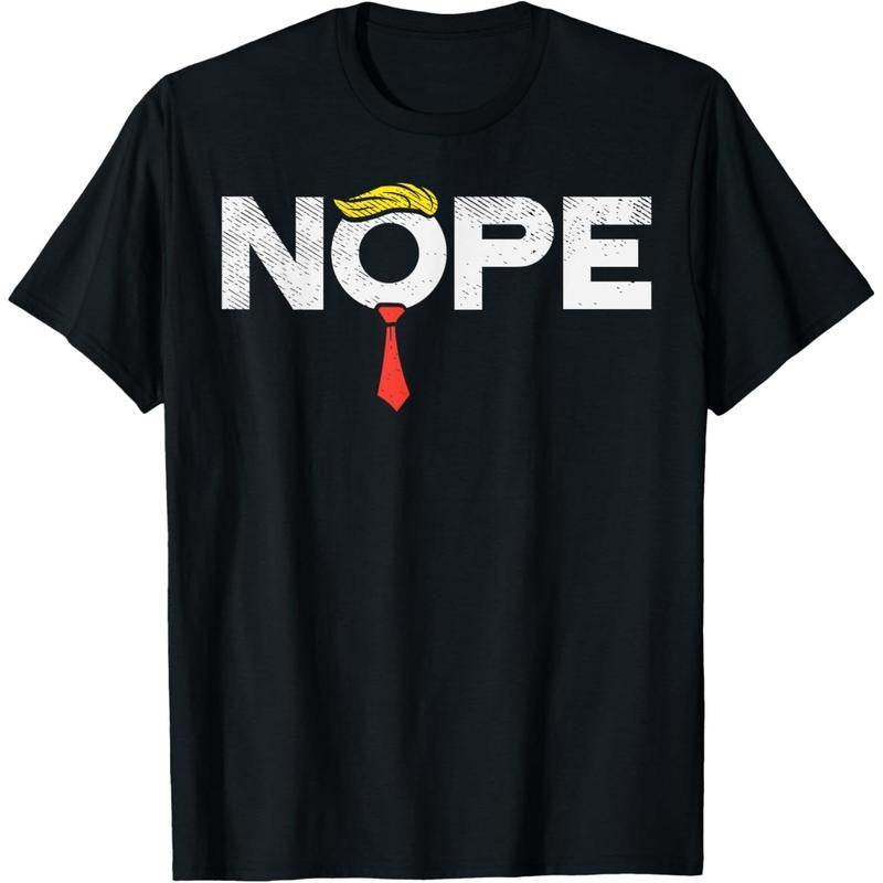 Nope Anti-Trump Red Tie Wig Stop Donald Trump Funny Impeach T-Shirt made in usa Hoodie, Sweatshirt | WearSparks.com