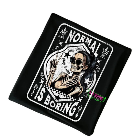 Normal Is Boring - Stay Wierd Crewneck Sweatshirt, T Shirt, Hoodie Grunge Aesthetic Pullover | Casual, Streetwear Cotton Fit, Skulls Vintage Graphic