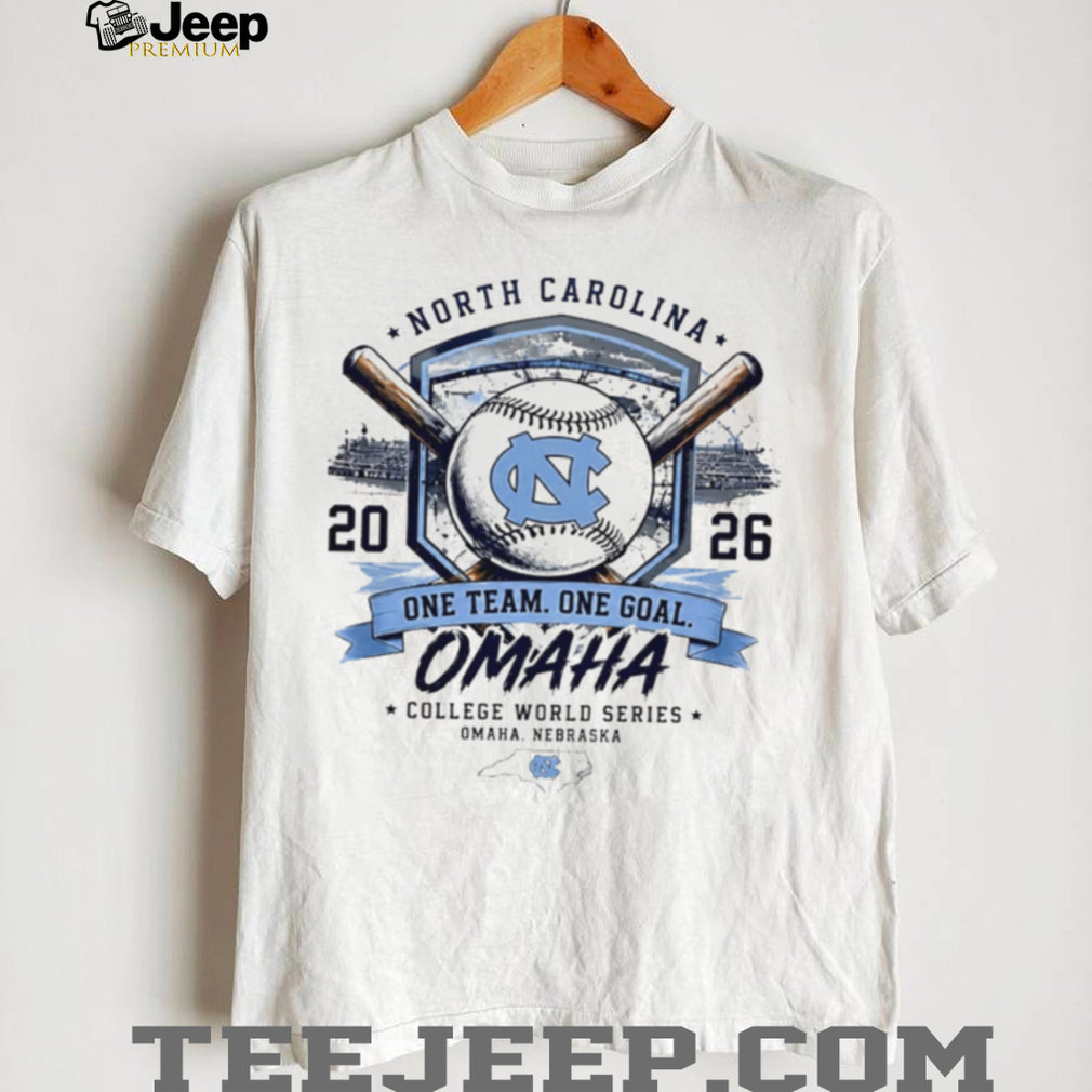 North Carolina Tar Heels 2026 MCWS Omaha Bound one team one goal shirt