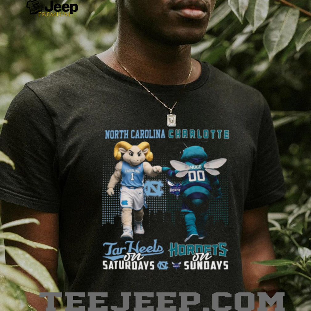 North Carolina Tar Heels on Saturdays Charlotte Hornets on Sundays T Shirt