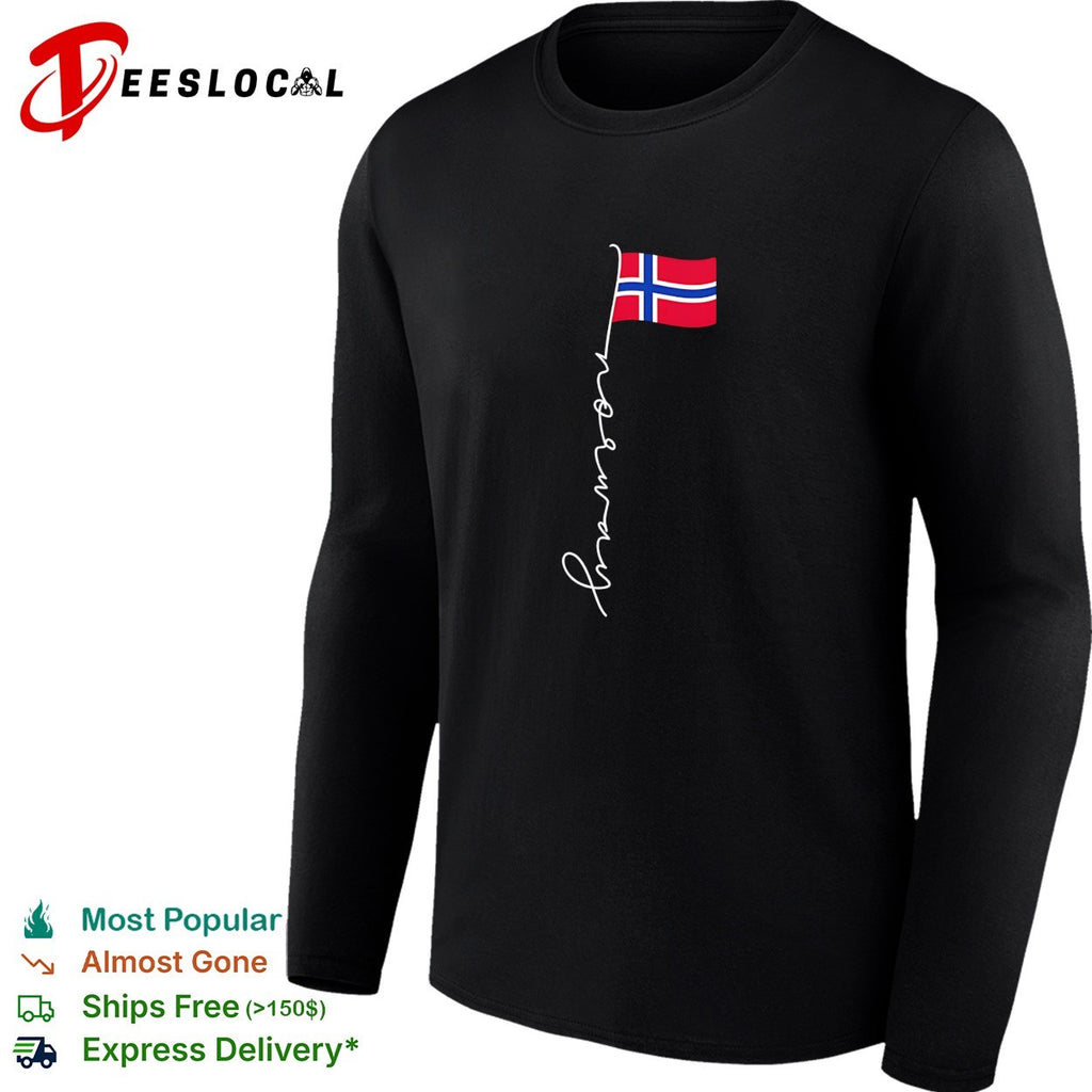 Norway cursive flag shirt