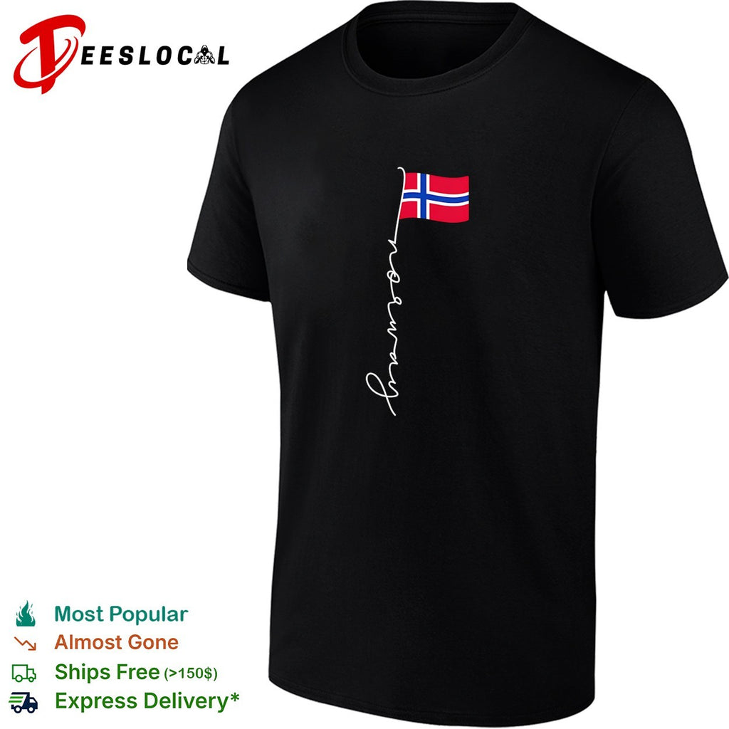 Norway cursive flag shirt