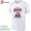 Norway viking longship with mountain and flag shirt