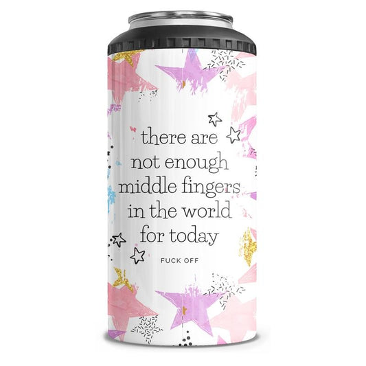Not Enough Middle Fingers 4-in-1 Can Cooler Tumbler Combo