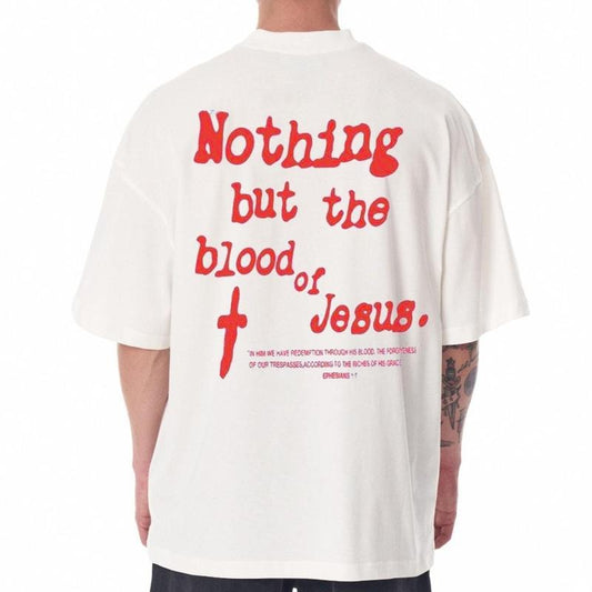 Nothing But The Blood of Jesus Bible Verse Ephesians 1:7-14 Back Side Unisex Shirt, Religious Tee, Jesus Apparel