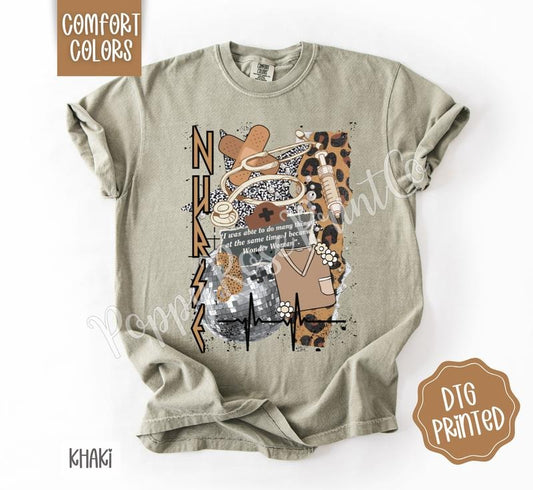 Nurse Collage Shirt Comfort Colors, Trendy Graphic Women's Tee, Gift for Her