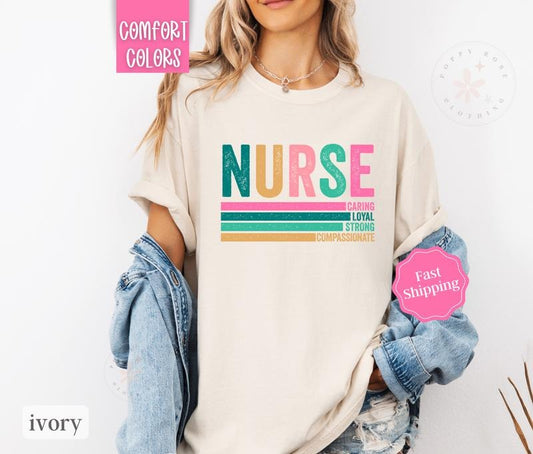 Nurse Shirt Comfort Colors, RN Shirt, Gift for Nurse