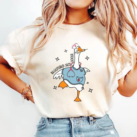 Nurse Silly Goose Sweatshirt, Nursing Student Shirt, Nursing Student Shirt, Funny Goose Sweatshirt, All Size And Colors, For Men, For Women Comfort Cotton