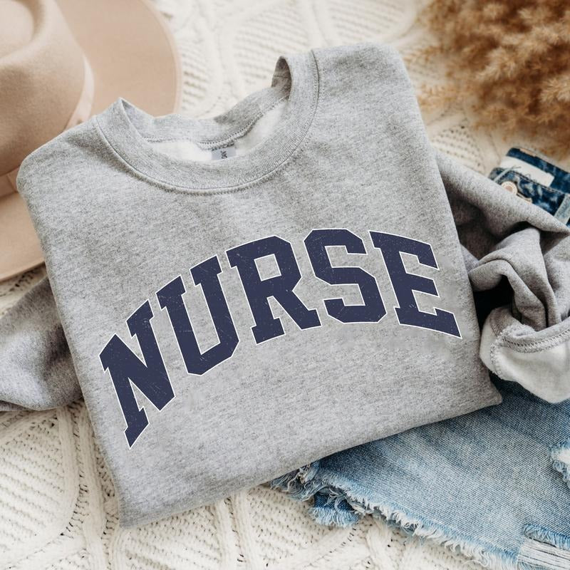 Nurse Sweatshirt, Vintage Retro Nurse Sweater, RN Sweatshirt, ER Nurse Sweatshirt, Nurse Crewneck, Gift For Her, Future Nurse Shirt, Nurse Gift Shirt