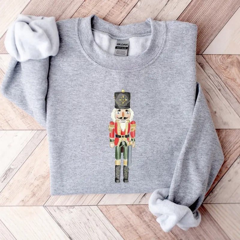 Nutcracker Sweatshirt, Christmas Sweatshirt, Christmas Nutcracker Shirt, Christmas Sweater, Christmas Shirt, Xmas Shirt, Christmas Gift Classic Cotton