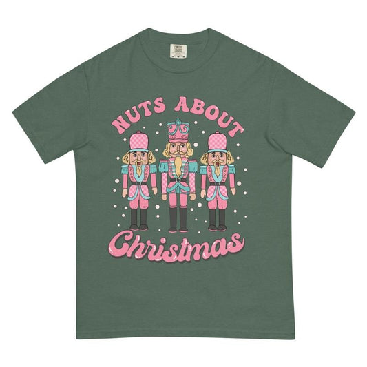 Nuts about Christmas shirt  - Comfort Colors Shirt Unisex Apparel Relaxed Fit Printed In The USA Clothing Womenswear Casual Comfort Cotton Top Athletic Boho Chic