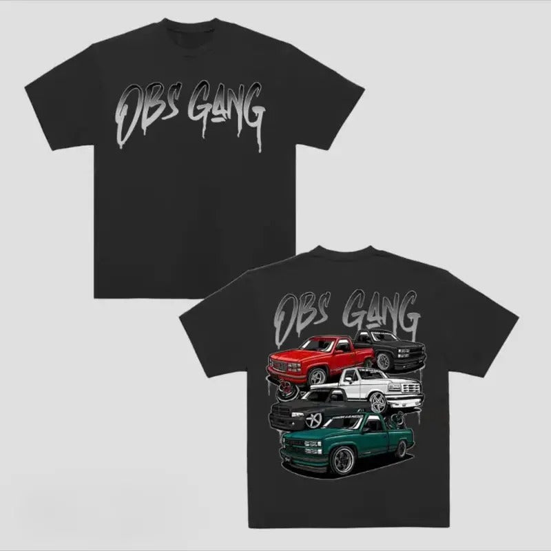 OBS Gang Graphic T Shirt Men's Cotton Tee Old School Truck Tee Gift for Him Truck Shirt Classic OBSTruck  Casual Menswear