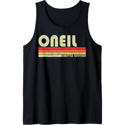 ONEIL Surname Funny Retro Vintage 80s 90s Gifts Men Women Tank Top Made in USA