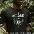 Oakland Athletics Nurse T Shirt MLB Nursing Heart Healthcare Fan Gift